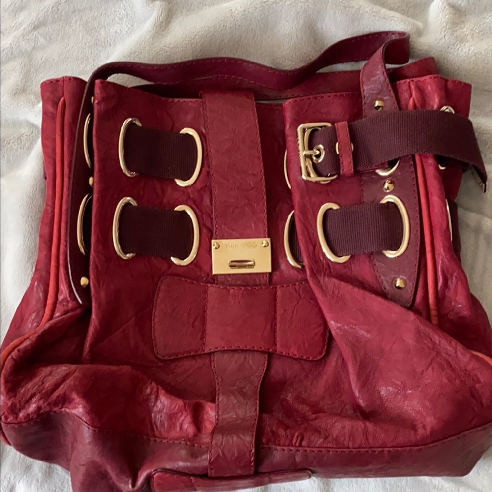 Jimmy choo large leather bag